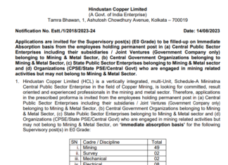 HCL Recruitment 2023 : রাজ্যে সুপারভাইজার পদে কর্মী নিয়োগ!!! HCL Recruitment 2023