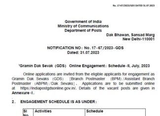 Post Office Recruitment : মাধ্যমিক পাশে পোস্ট অফিসে চাকরি !!! আবেদন জানান অনলাইনে !!! Post-Office-Recruitment
