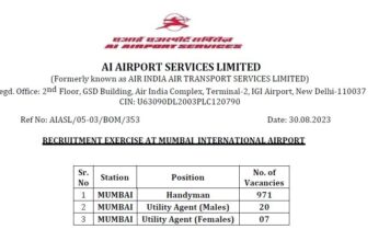 Air India Group-C Recruitment : মাধ্যমিক পাসে এয়ার ইন্ডিয়ায় বিপুল সংখ্যক শূন্যপদে কর্মী নিয়োগ!!! Air India Group-C Recruitment