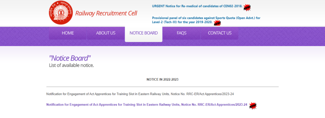 Eastern Railway Recruitment 2023 Eastern Railway Recruitment 2023