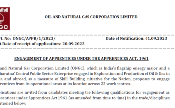 ONGC Recruitment 2023 : ONGC -তে প্রশিক্ষণের সুযোগ !!! ২০ সেপ্টেম্বর পর্যন্ত আবেদন চলবে !!! ONGC-Recruitment-2023