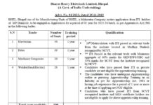 BHEL Bhopal 2023 Apprentice Recruitment : আইটিআই ইলেকট্রিশিয়ান, ফিটার, মেশিনিস্ট, ওয়েল্ডার চাকরি ! বিজ্ঞপ্তি আউট ! অনলাইনে আবেদন ! BHEL Bhopal 2023 Apprentice Recruitment