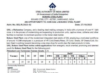 SAIL Recruitment 2023 : ভারতীয় ইস্পাত সংস্থায় চাকরি !!! শিক্ষাগত যোগ্যতা মাধ্যমিক পাশ !!! SAIL Recruitment 2023
