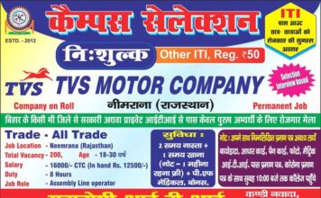 TVS Recruitment 2023 : স্থায়ী চাকরি !!! আইটিআই পাস প্রার্থীরা !!! ফ্রেশার জন্য!!! TVS Recruitment 2023
